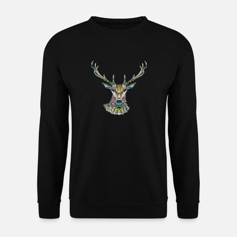 Hirsch - Unisex Pullover - Schwarz