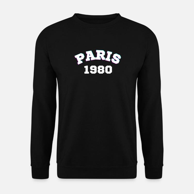 Paris 1980 Design - Unisex Pullover - Schwarz