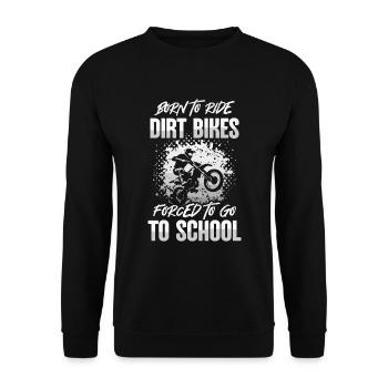 Dirt Bike Motocross Offroad Motorrad Dirt Biker - Unisex Pullover - Schwarz - Vorne - Alina (178cm) & Michal (187cm)