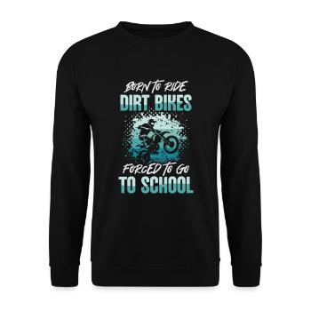 Dirt Bike Motocross Offroad Motorrad Dirt Biker - Unisex Pullover - Schwarz - Vorne - Alina (178cm) & Michal (187cm)