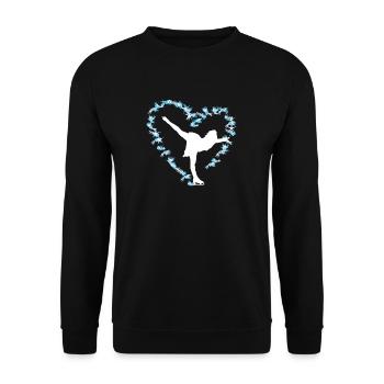 Eiskunstlauf Schlittschuhlauf Eis Figuren Tanz - Unisex Pullover - Schwarz - Vorne - Alina (178cm) & Michal (187cm)