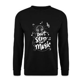 Don't stop the music - Unisex Pullover - Schwarz - Vorne - Alina (178cm) & Michal (187cm)