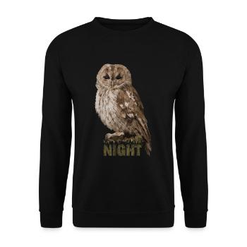 Night Owl | Men, women and children - Unisex Sweatshirt - black - Front - Alina (178cm) & Michal (187cm)