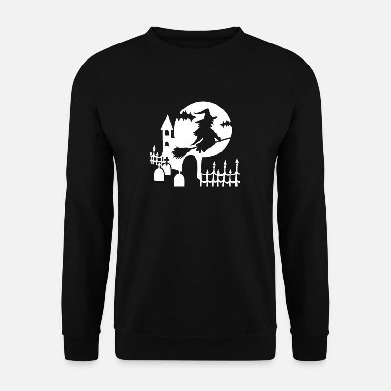 Halloween - witch cemetery - white - Unisex Sweatshirt - black