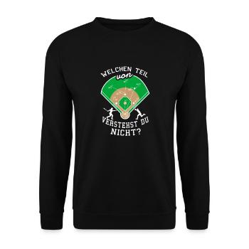 Baseball Strategie Baseballspieler - Unisex Pullover - Schwarz - Vorne - Alina (178cm) & Michal (187cm)