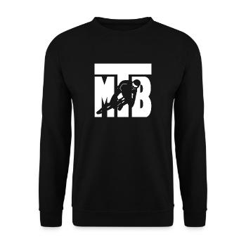 MTB Mountain Bike Cycling Cyclist Biker Downhill - Unisex Sweatshirt - black - Front - Alina (178cm) & Michal (187cm)