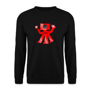 Blitzer Monster Laser Radar - Unisex Sweatshirt - black - Front - Alina (178cm) & Michal (187cm)