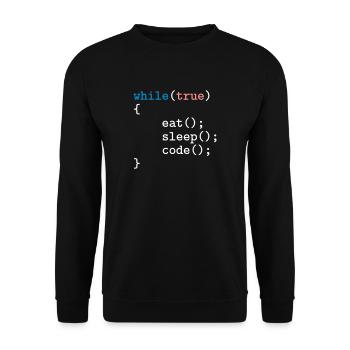 Programmierer, Software, Informatik, Developer - Unisex Sweatshirt - black - Front - Alina (178cm) & Michal (187cm)