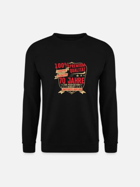 70. Geburtstag 1950 Geschenk Geschenkidee Shirt - Unisex Pullover - Schwarz