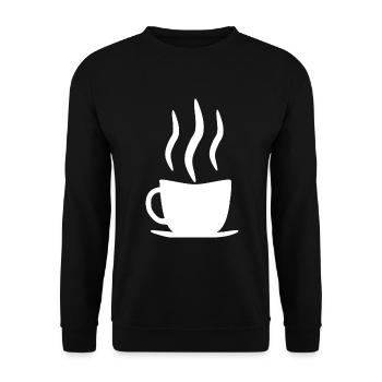 Coffee cup white - Unisex Sweatshirt - black - Front - Alina (178cm) & Michal (187cm)