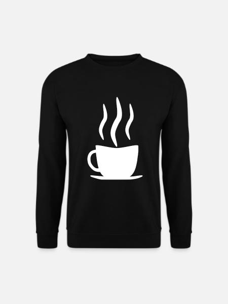 Coffee cup white - Unisex Sweatshirt - black