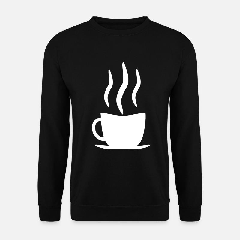 Coffee cup white - Unisex Sweatshirt - black