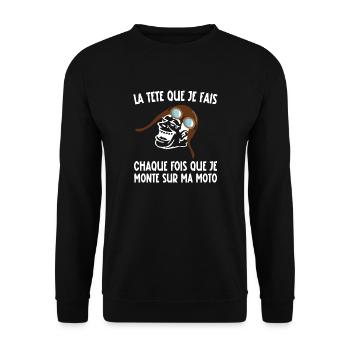 chaque fois que je monte sur ma moto - Sweat-shirt Unisexe - noir - Devant - Alina (178cm) & Michal (187cm)