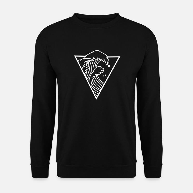 Vagues mer triangle - Sweat-shirt Unisexe - noir