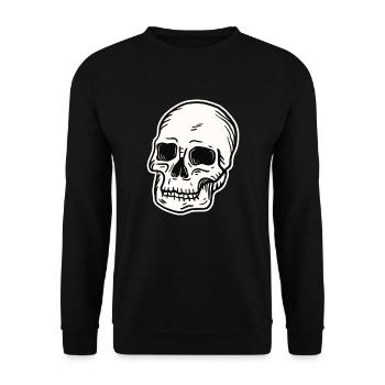 Skull Skeleton Skull Horror Cadeau d’Halloween - Sweat-shirt Unisexe - noir - Devant - Alina (178cm) & Michal (187cm)