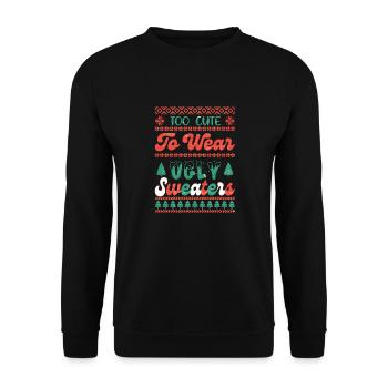 Weihnachten Père Noël Joyeux Noël - Sweat-shirt Unisexe - noir - Devant - Alina (178cm) & Michal (187cm)