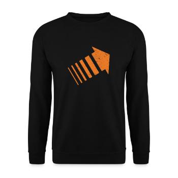 Serie LEGION Fleche orange Vintage - Sweat-shirt Unisexe - noir - Devant - Alina (178cm) & Michal (187cm)