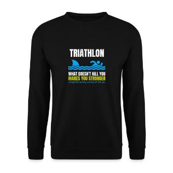 Requin de natation triathlon - Sweat-shirt Unisexe - noir - Devant - Alina (178cm) & Michal (187cm)