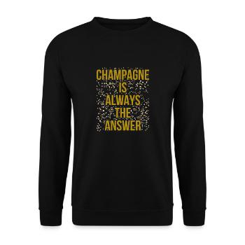 Funny is always the answer - Unisex Sweatshirt - black - Front - Alina (178cm) & Michal (187cm)