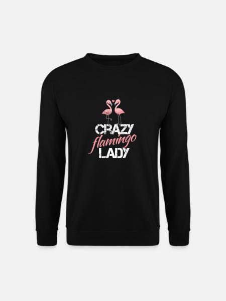 Dame de flamingo fou - Sweat-shirt Unisexe - noir