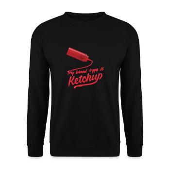 Mon groupe sanguin est ketchup ketchup drôle - Sweat-shirt Unisexe - noir - Devant - Alina (178cm) & Michal (187cm)