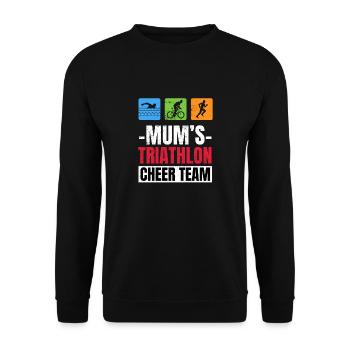 Mums Triathlon Supporters Family Cheer - Unisex Sweatshirt - black - Front - Alina (178cm) & Michal (187cm)
