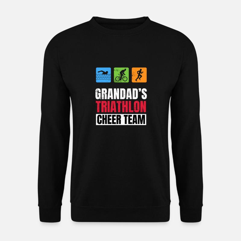 Grandads Triathlon-Anhänger Family Cheer - Unisex Pullover - Schwarz