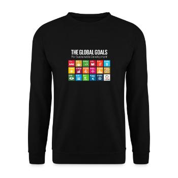The Global Goals 17 Global Goals Icons Grid - Unisex Sweatshirt - black - Front - Alina (178cm) & Michal (187cm)
