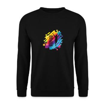 Vergiss alles, was Läufer grafisch darstellen - Unisex Pullover - Schwarz - Vorne - Alina (178cm) & Michal (187cm)