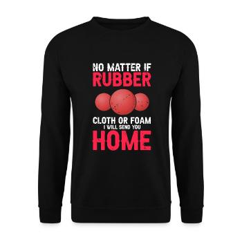 Dodgeball for Dodgeball Player and Gaga Ball - Unisex Sweatshirt - black - Front - Alina (178cm) & Michal (187cm)
