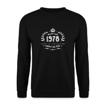 original since 1978 simply the best 40th birthday - Unisex Sweatshirt - black - Front - Alina (178cm) & Michal (187cm)