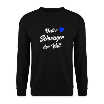 Schwager Geschenk | Bester Schwager der Welt - Unisex Pullover - Schwarz - Vorne - Alina (178cm) & Michal (187cm)