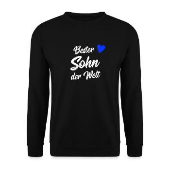 Sohn Geschenk | Bester Sohn der Welt - Unisex Pullover - Schwarz - Vorne - Alina (178cm) & Michal (187cm)