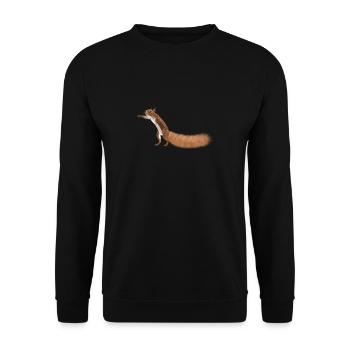squirrel - Unisex Sweatshirt - black - Front - Alina (178cm) & Michal (187cm)