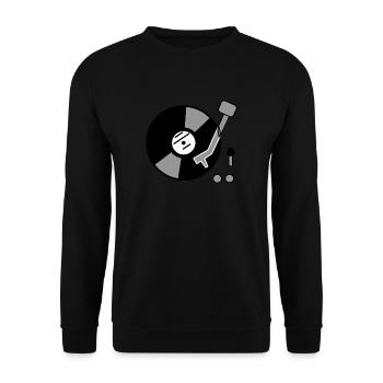 DJ Turntable Idée cadeau vinyle Disque phonographe Musique - Sweat-shirt Unisexe - noir - Devant - Alina (178cm) & Michal (187cm)