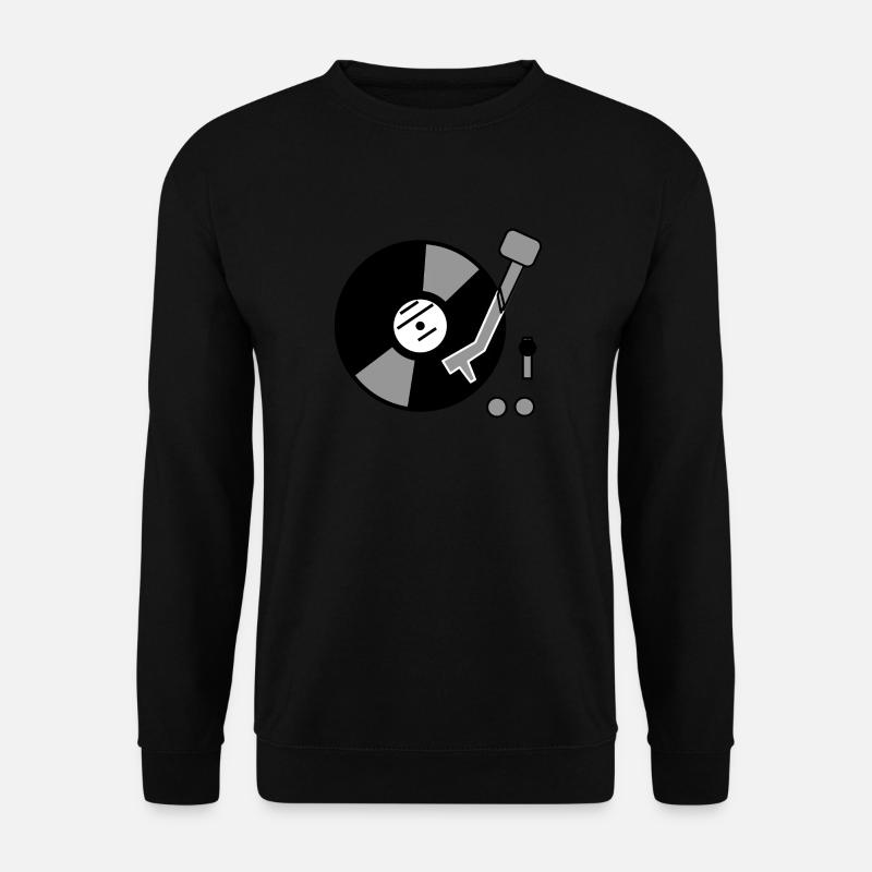 DJ Turntable Idée cadeau vinyle Disque phonographe Musique - Sweat-shirt Unisexe - noir