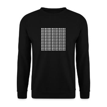 Bla bla bla - Unisex Sweatshirt - black - Front - Alina (178cm) & Michal (187cm)
