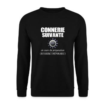 Connerie suivante téléchargement - Sweat-shirt Unisexe - noir - Devant - Alina (178cm) & Michal (187cm)