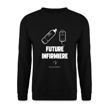 Future infirmière - Sweat-shirt Unisexe - noir - Devant - Alina (178cm) & Michal (187cm)