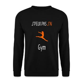 J'peux pas j'ai Gym - Sweat-shirt Unisexe - noir - Devant - Alina (178cm) & Michal (187cm)