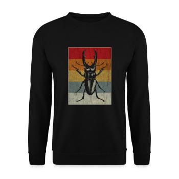 Insekt Kaefer Retro Geschenk Geschenkidee - Unisex Pullover - Schwarz - Vorne - Alina (178cm) & Michal (187cm)