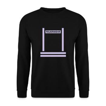 Feuerwehr Reflex Rücken - Unisex Pullover - Schwarz - Vorne - Alina (178cm) & Michal (187cm)