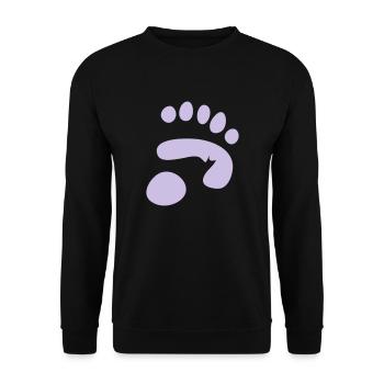 panda paw print - Unisex Sweatshirt - black - Front - Alina (178cm) & Michal (187cm)