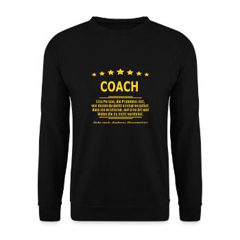 COACH - Unisex Pullover - Schwarz - Vorne - Alina (178cm) & Michal (187cm)