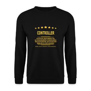 CONTROLLER - Unisex Pullover - Schwarz - Vorne - Alina (178cm) & Michal (187cm)