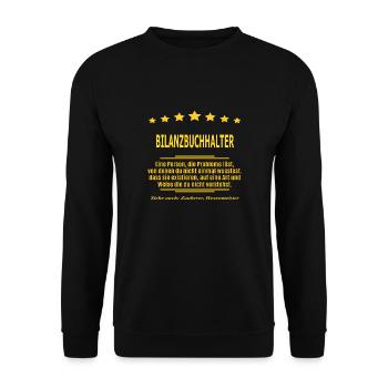 BILANZBUCHHALTER - Unisex Pullover - Schwarz - Vorne - Alina (178cm) & Michal (187cm)