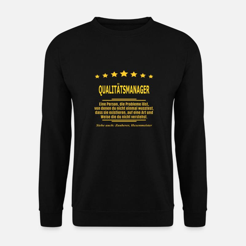 QUALITÄTSMANAGER - Unisex Pullover - Schwarz