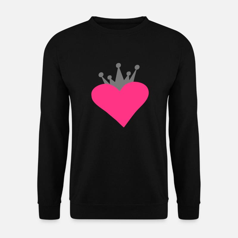 romantisches herz - Unisex Pullover - Schwarz