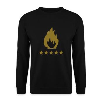 fire deluxe - Unisex Sweatshirt - black - Front - Alina (178cm) & Michal (187cm)