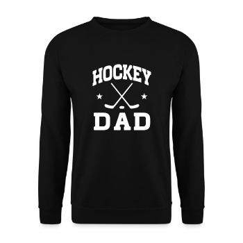 Hockey Dad - Unisex Pullover - Schwarz - Vorne - Alina (178cm) & Michal (187cm)